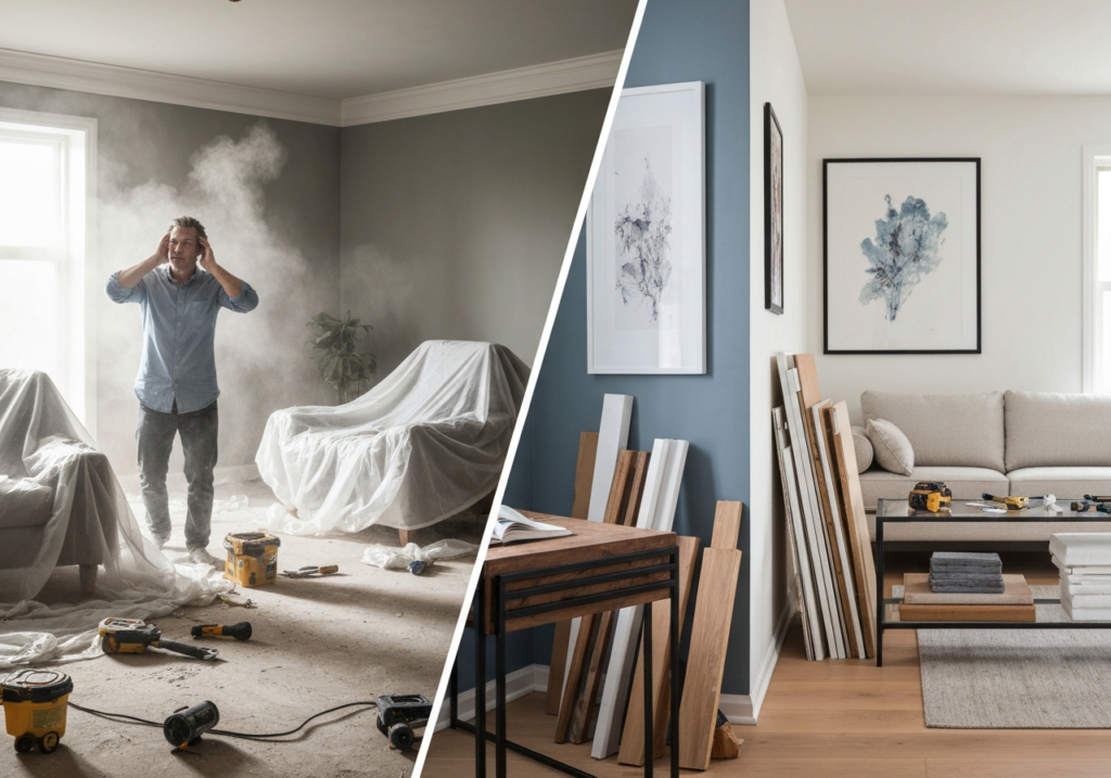 Jak przetrwać remont wnętrz i nie zwariować mieszkając na placu budowy?