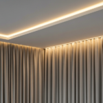 Montaż oświetlenia liniowego wewnątrz wnęki na karnisz sufitowy