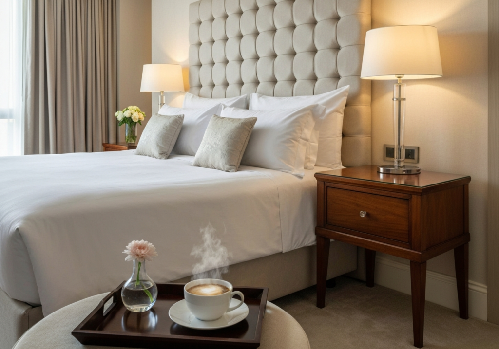 Poranna kawa w sypialni design czyli jak stworzyć klimat luksusowego hotelu