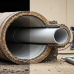 Renowacja żeliwnych rur kanalizacyjnych metodą reliningu w mieszkaniu w bloku