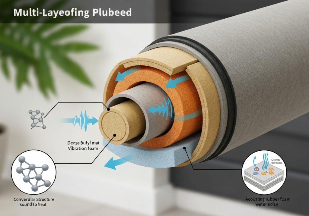 Sposób na wyciszenie rur kanalizacyjnych za pomocą mat butylowych
