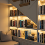 Sposoby na aranżację wnęki pod schodami jako domowej biblioteczki z siedziskiem