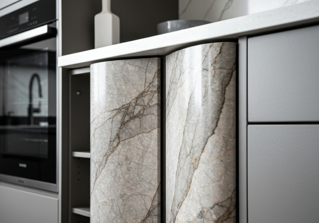 Trwałość forniru kamiennego na frontach szafek kuchennych