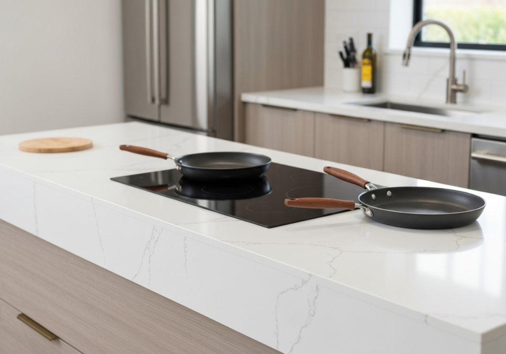 Zalety stosowania spieku kwarcowego na blatach o dużym formacie