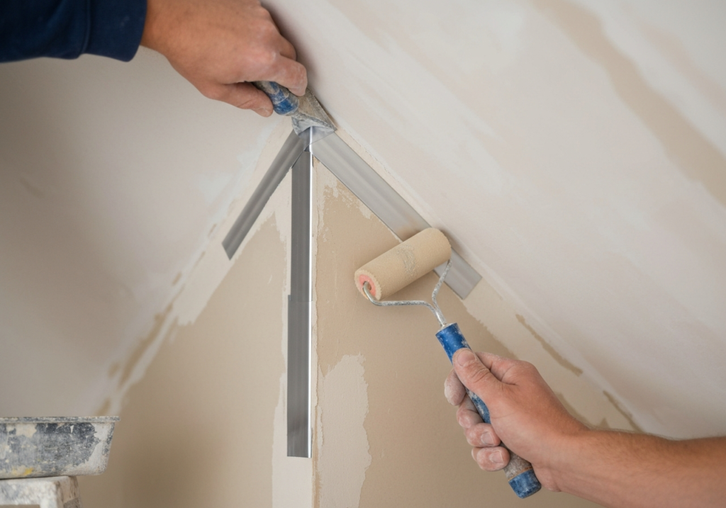 Zastosowanie taśm narożnikowych z rdzeniem metalowym przy skosach poddasza